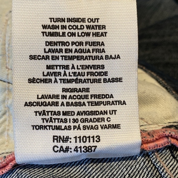 Rock & Republic ROTH Fleur De Lis Bootcut Jeans Blue Pink Sz 30 TALL 32.5" - Picture 11 of 13